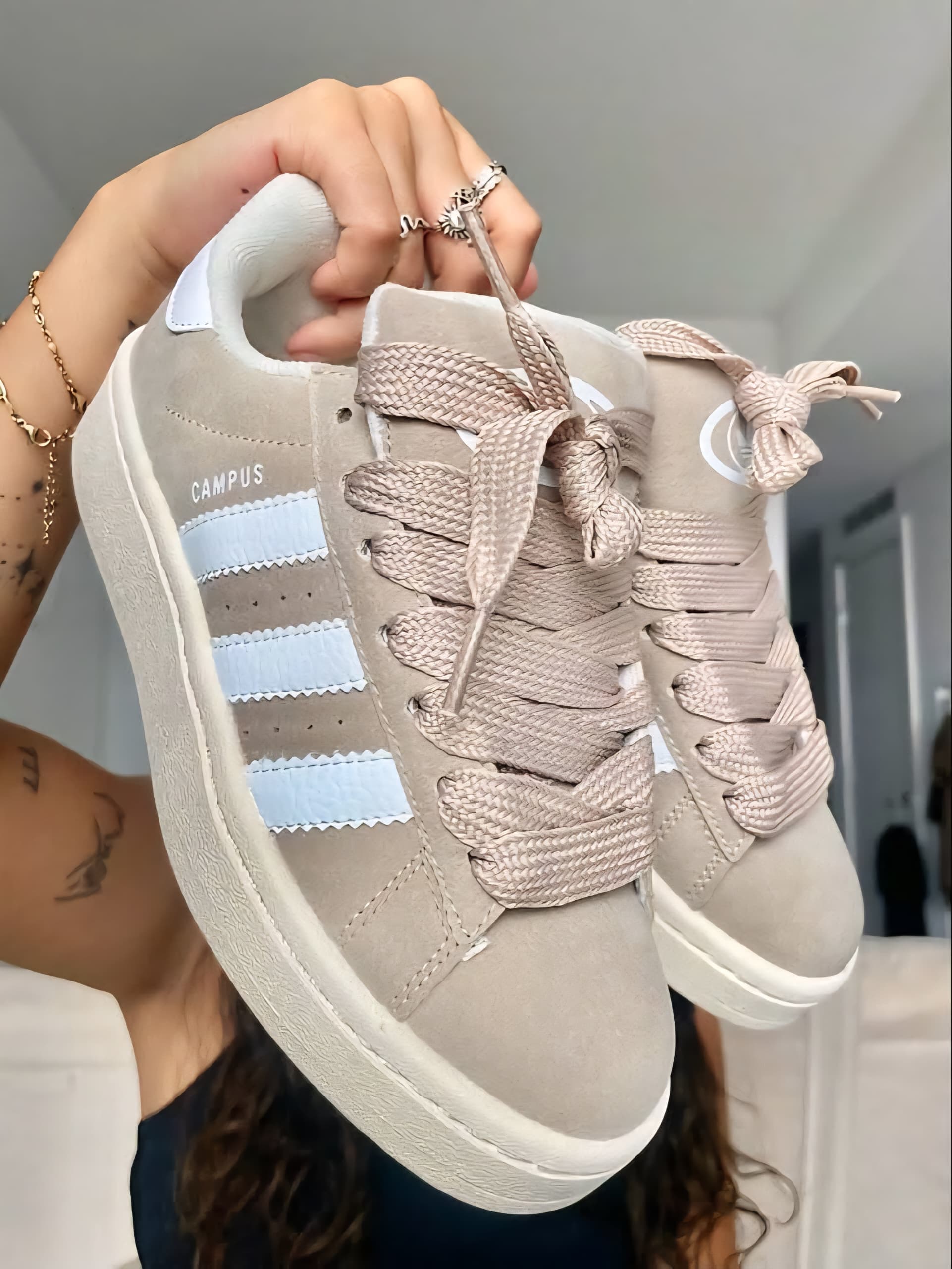 Adidas Campus Beige Wide Lace