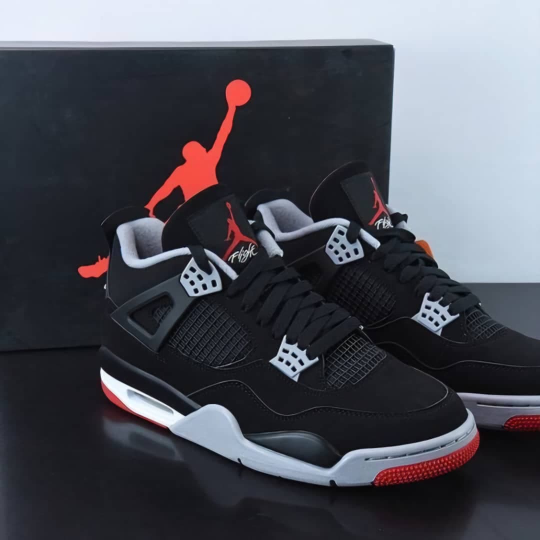 Air Jordan 4 Bred Black Red