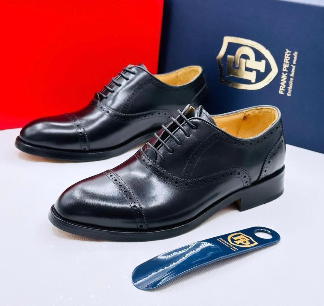Frank Perry Cap-Toe Brogue Oxford Black