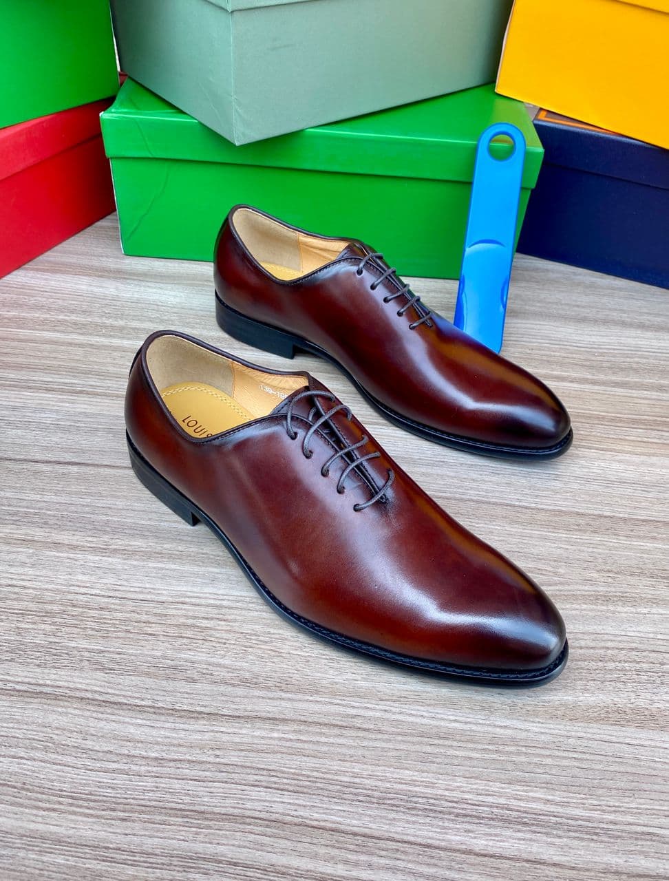 Louis Vuitton Plain Toe Oxford Burgundy