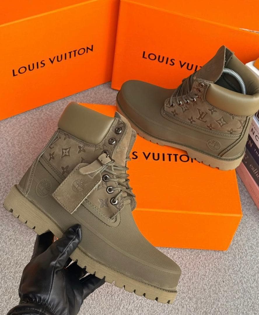 LV x Timberland Boot Olive