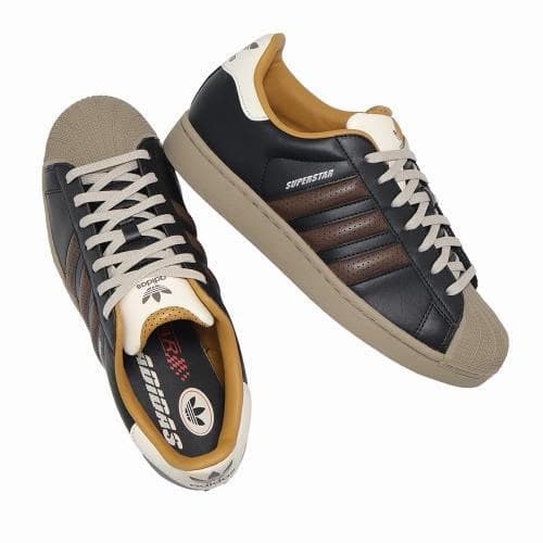 Adidas Superstar Black Brown Cream