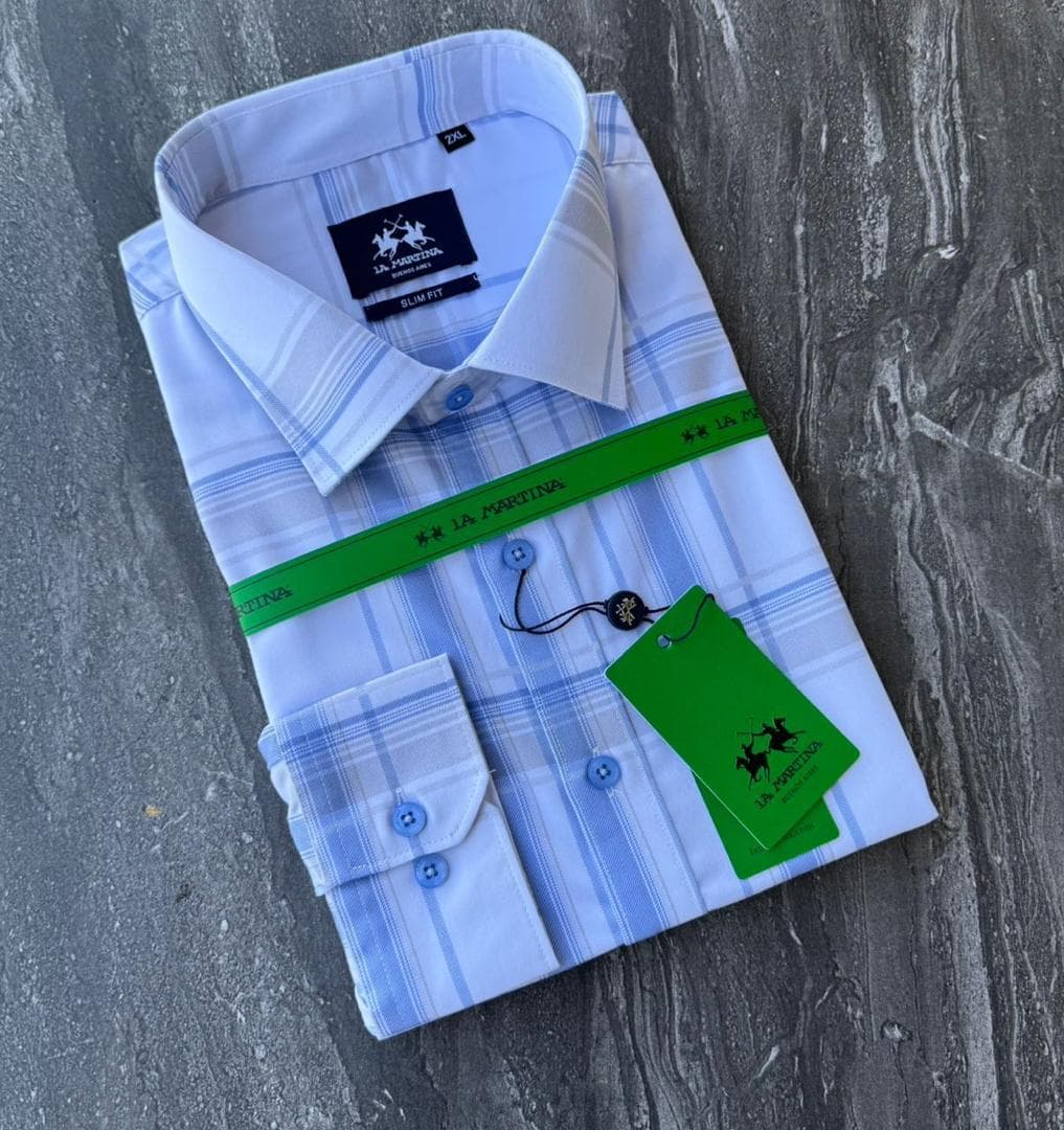 Blue Check Long Sleeve Shirt