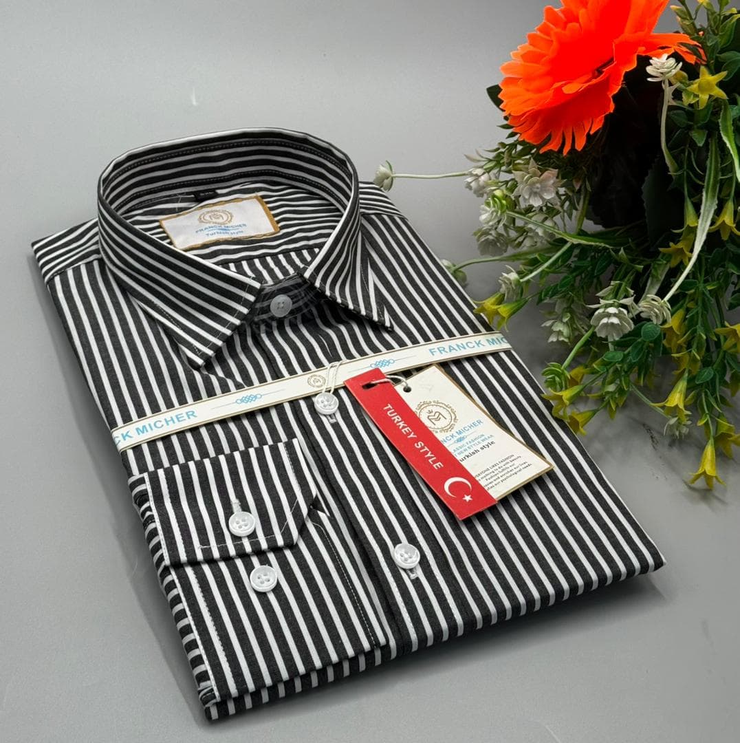 Black Stripe Dress Shirt