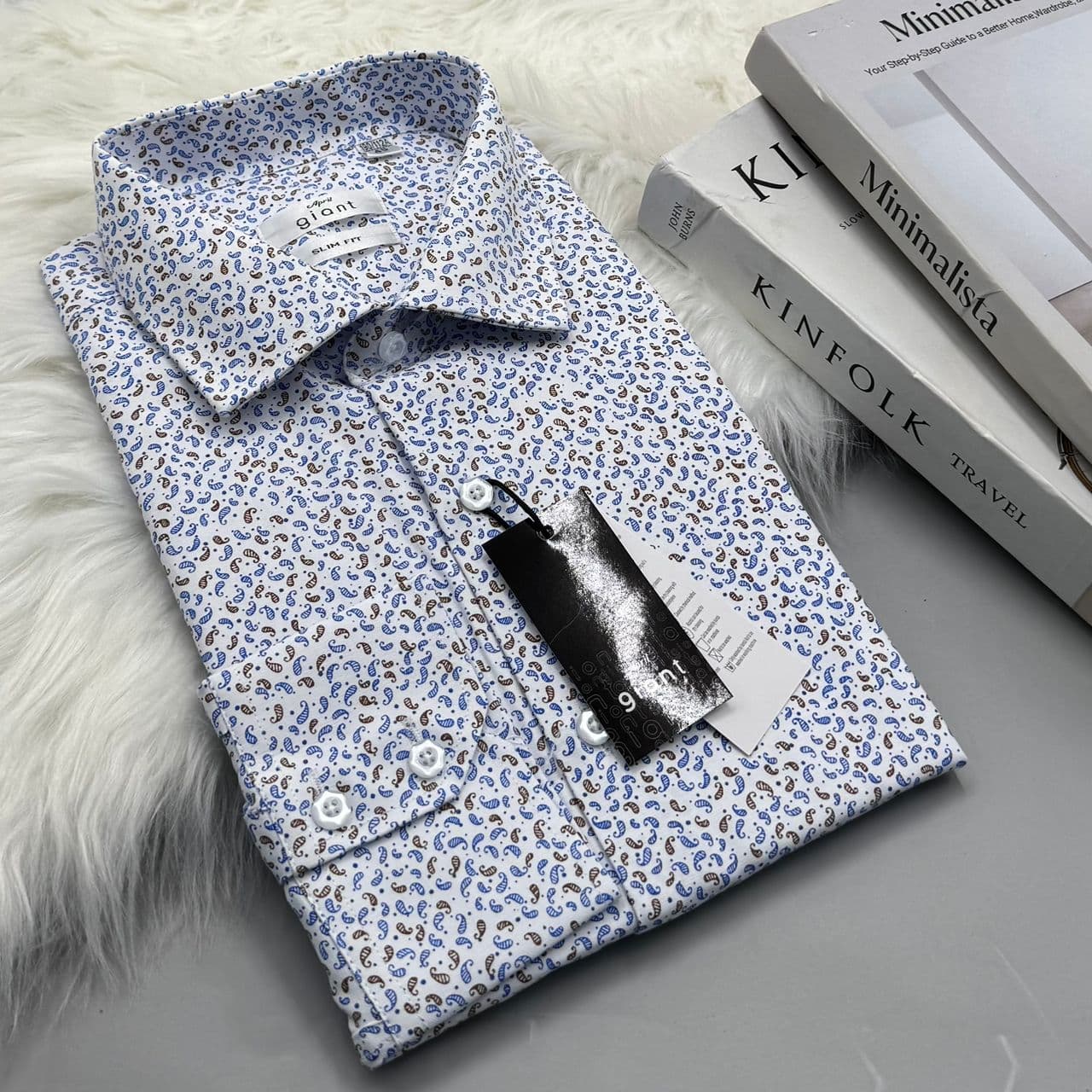 White Micro Floral Shirt