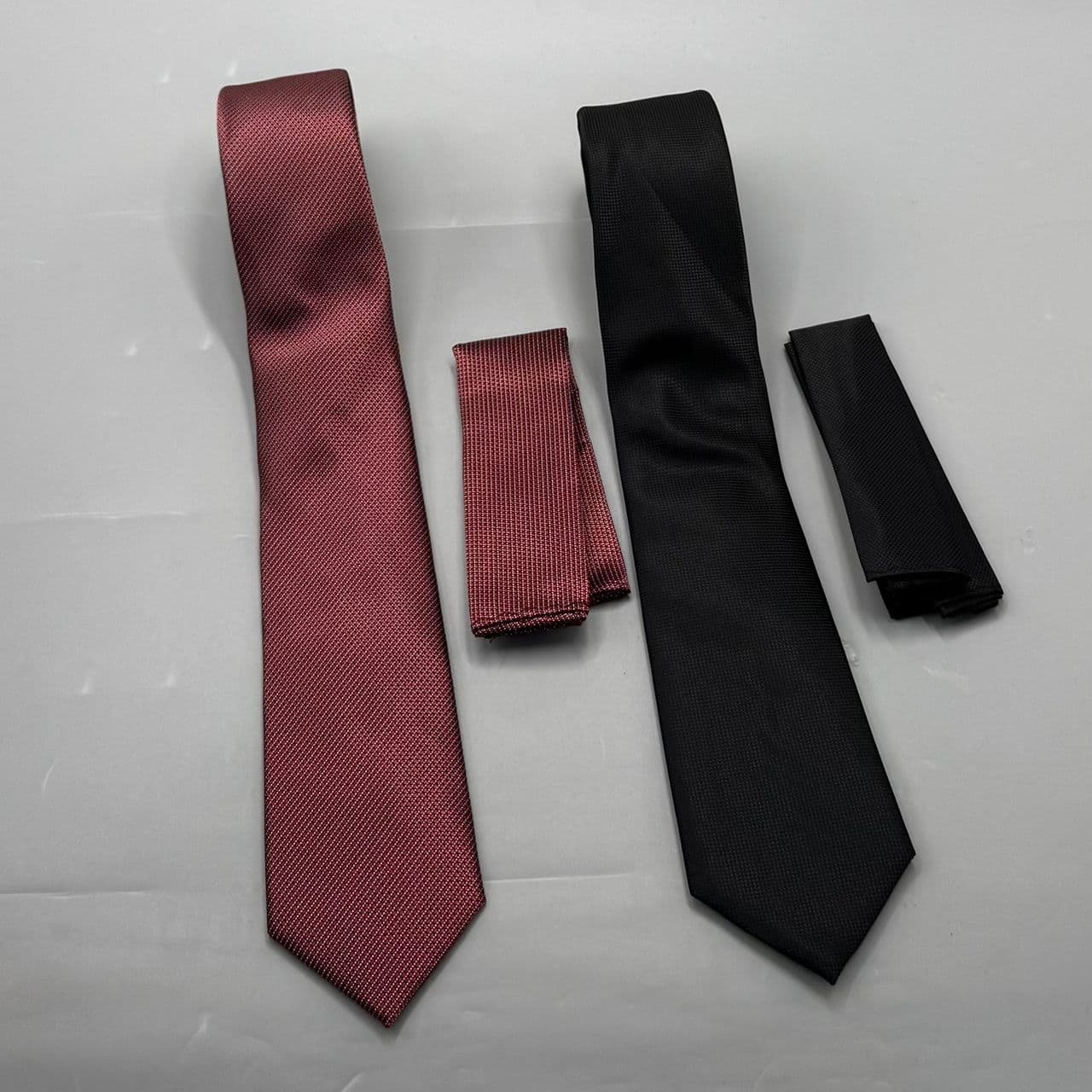 Burgundy & Black Tie Set