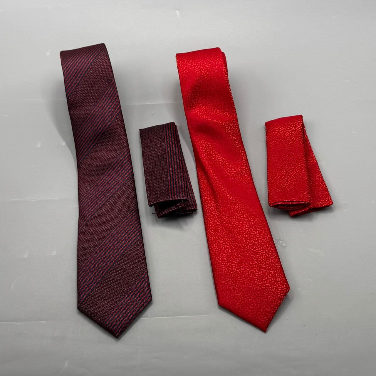 Burgundy & Red Tie Set