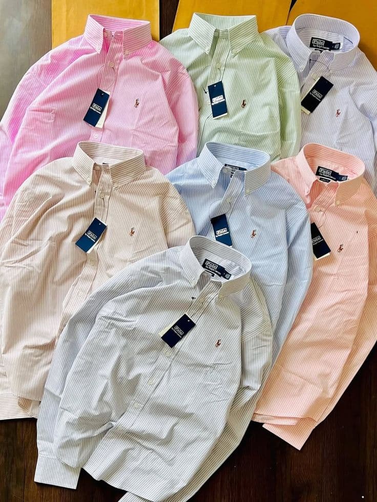 Polo RL Pastel Stripe Button-Down Set