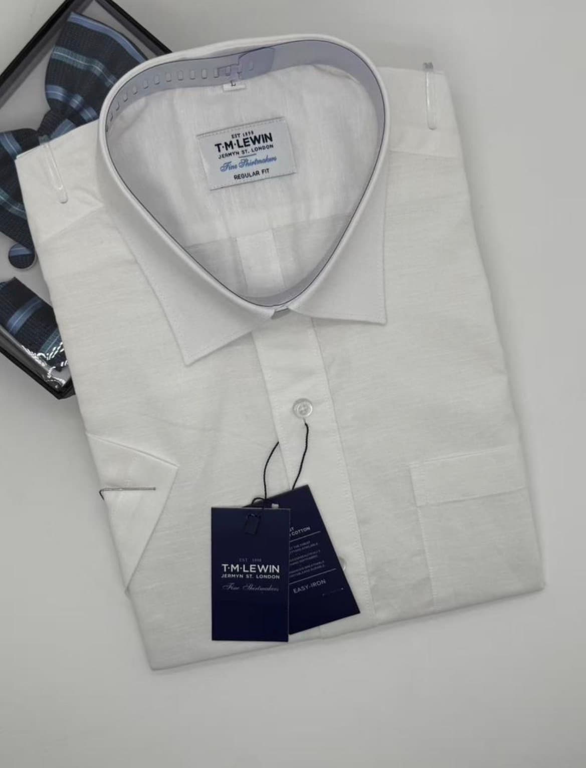 T.M. Lewin Short Sleeve Shirt — White