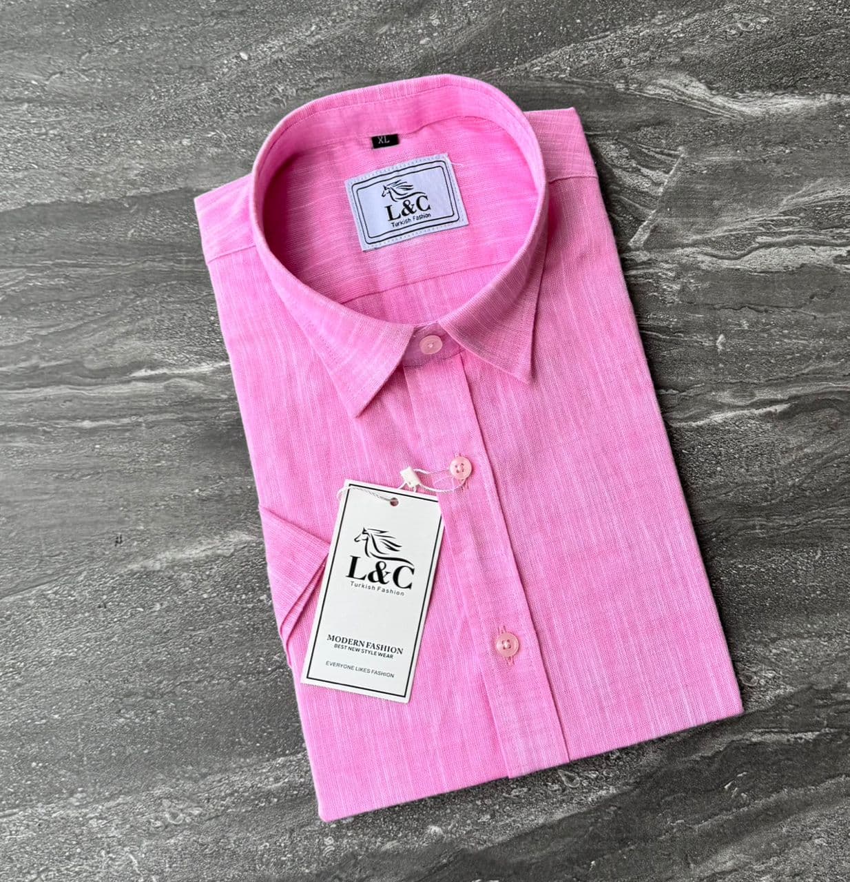 L&C Short Sleeve Shirt ā Pink