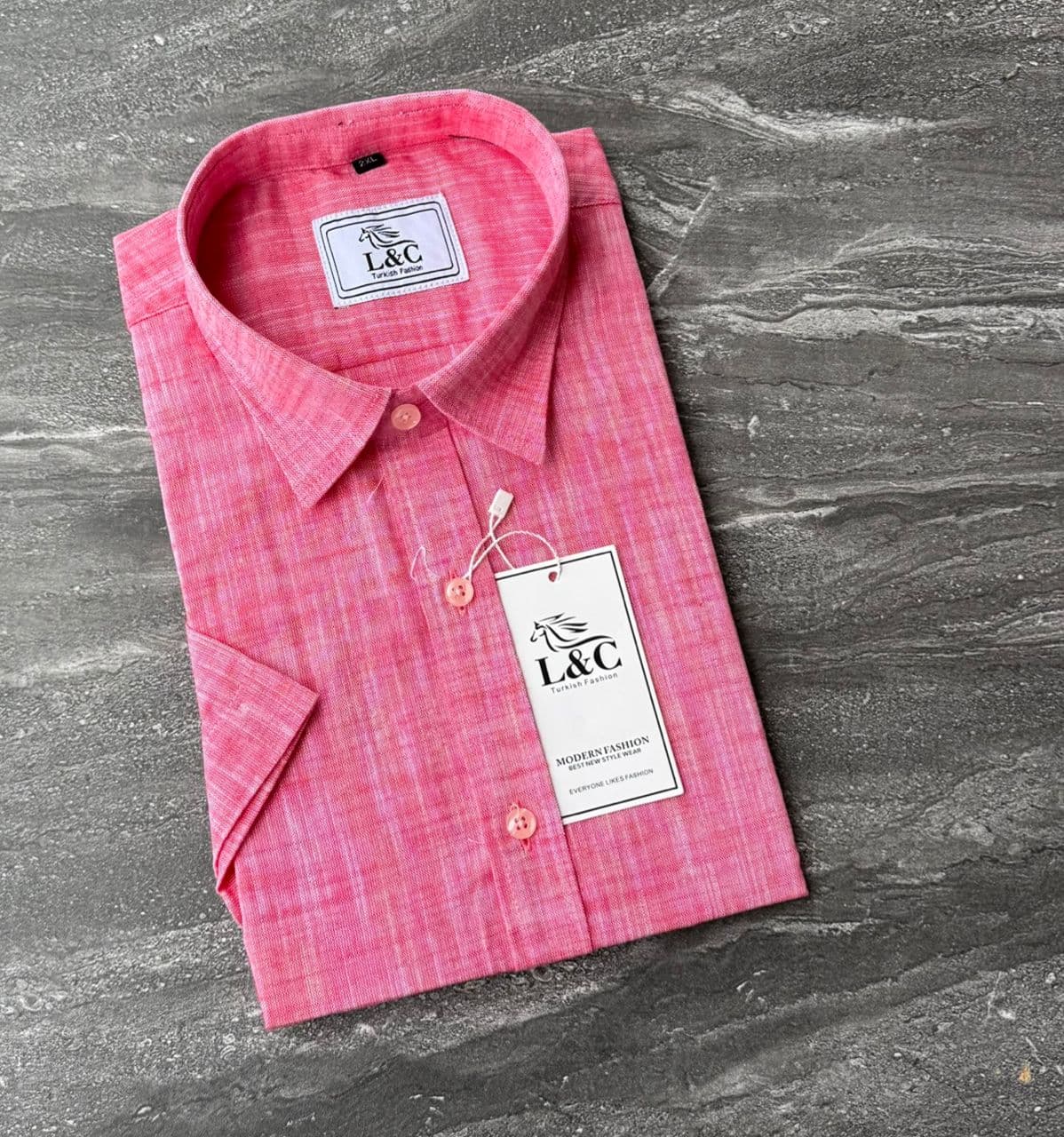 L&C Short Sleeve Shirt ā Magenta