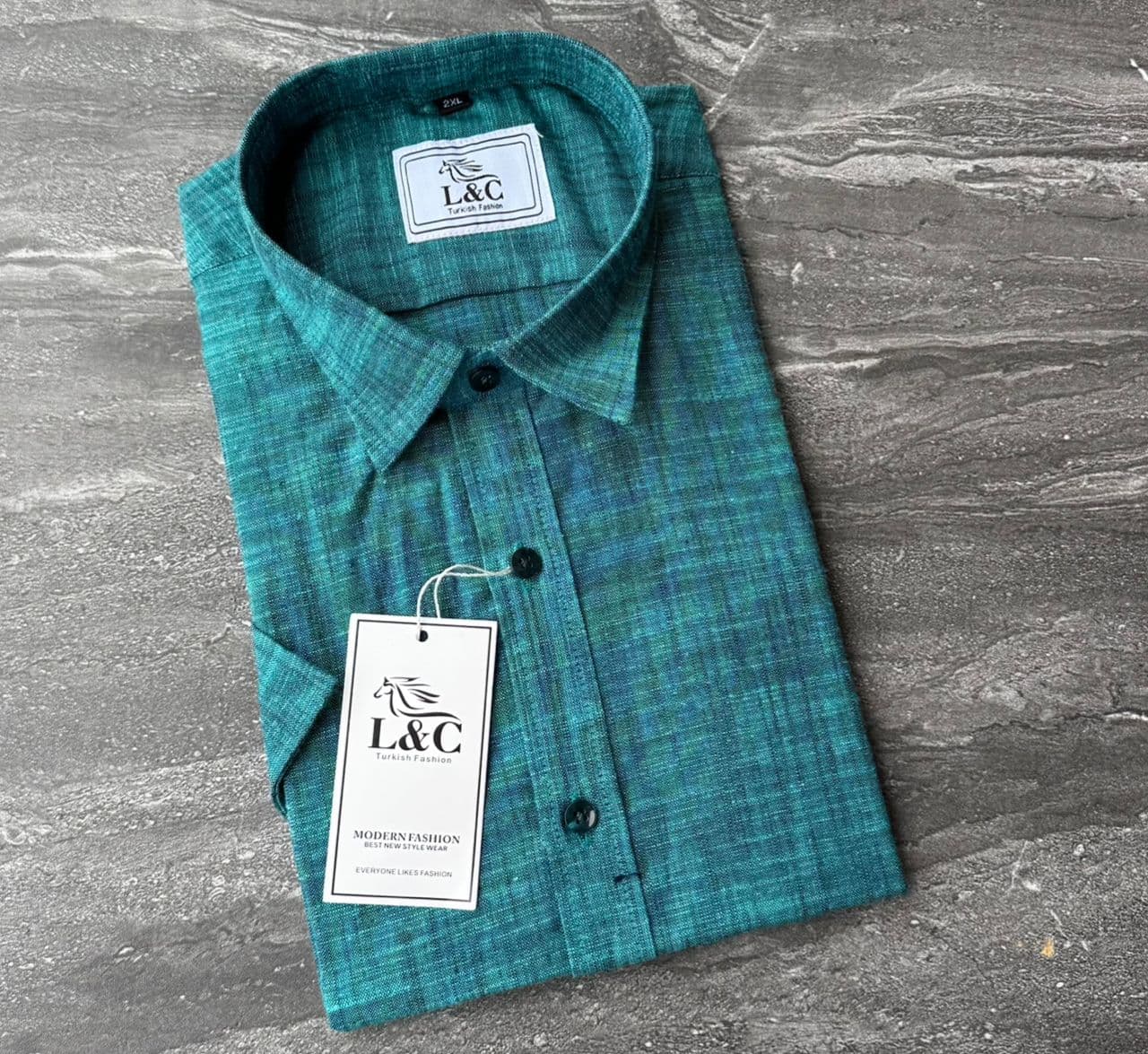 L&C Short Sleeve Shirt — Teal