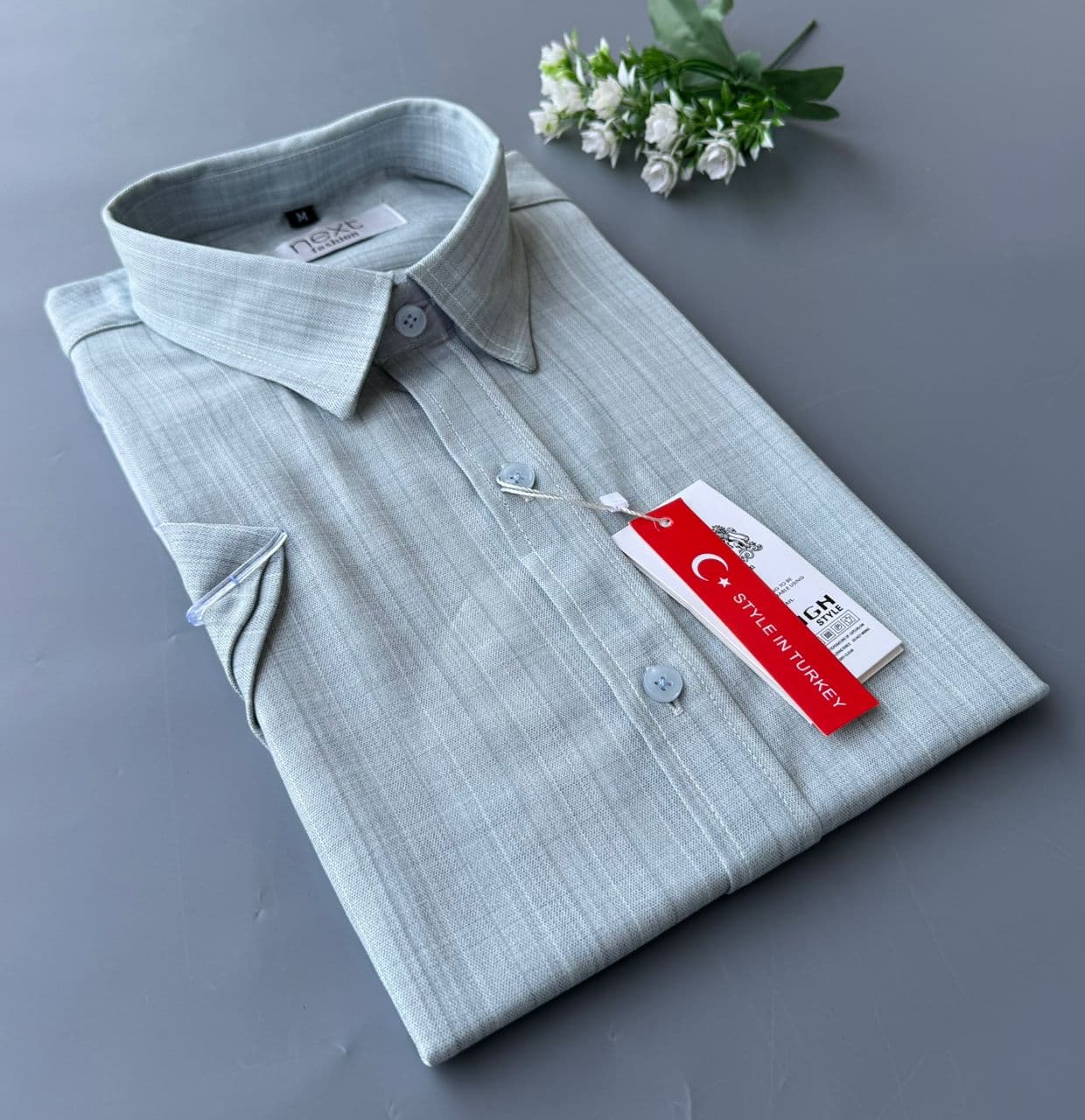 Next Fashion Short Sleeve Shirt ā Mint Green