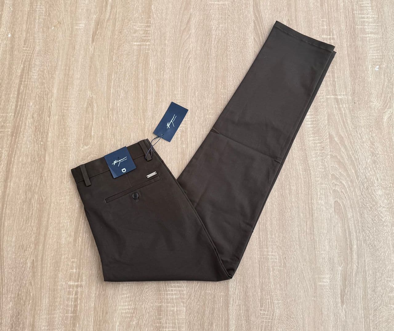 Couture Slim Chino Trousers ā Espresso